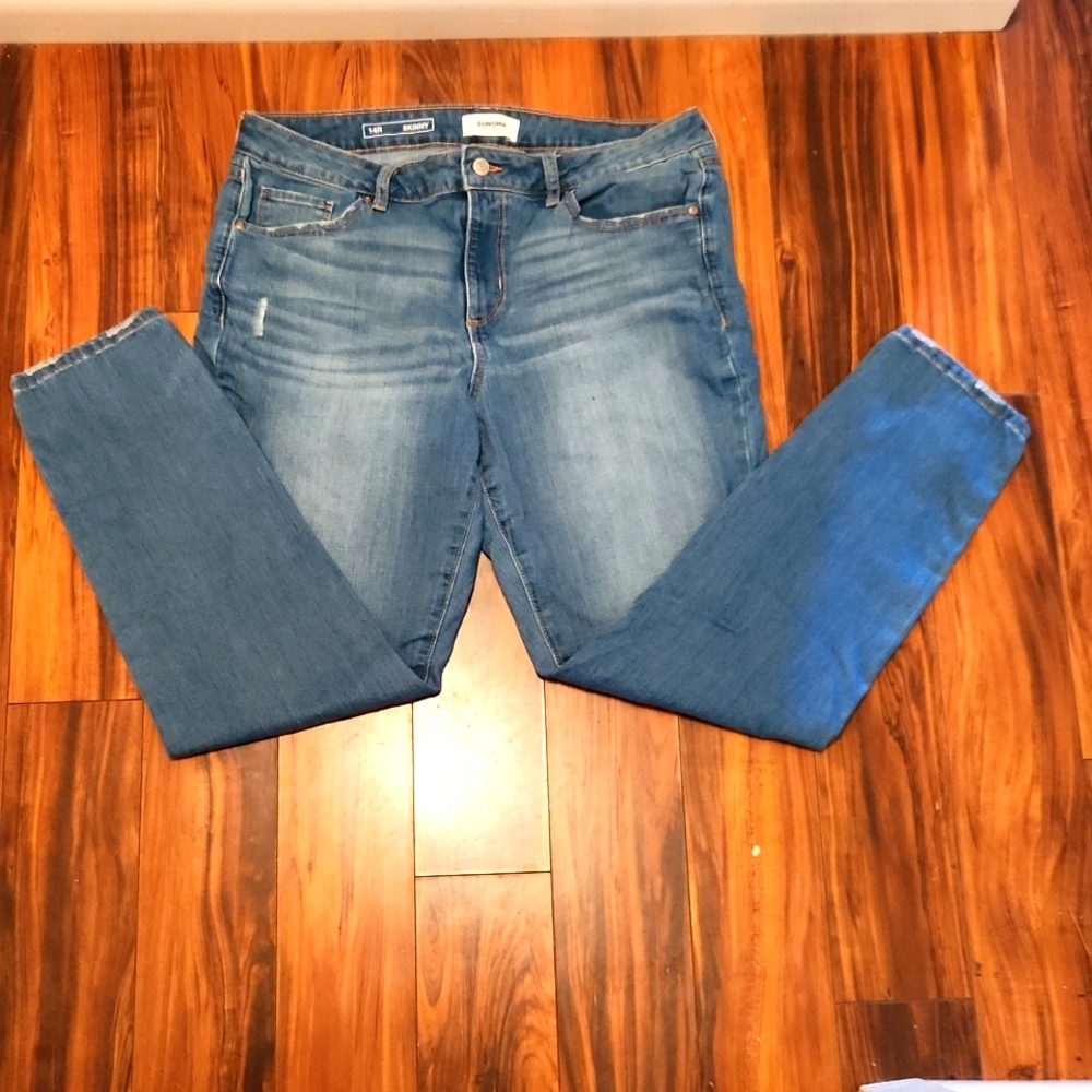 Size womens 14R straight leg jeans Sonoma new without tag